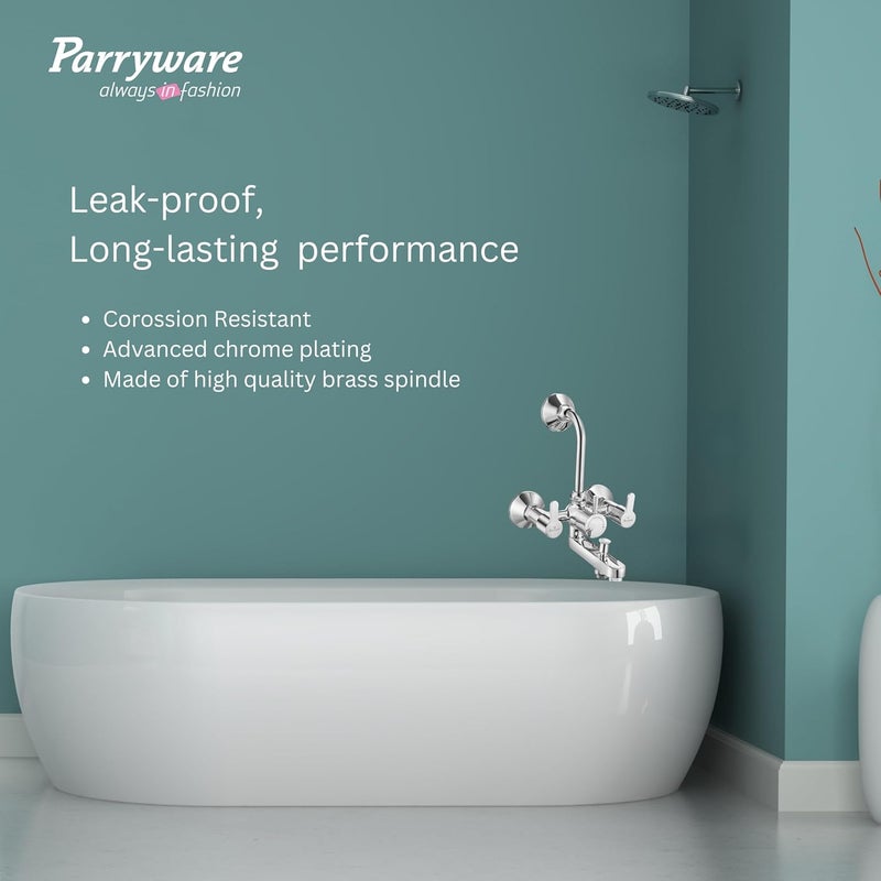 PARRYWARE T4617a1 Wall Mixer 3 in 1 ClaretSilver - Image 4