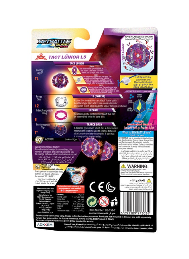 BEYBATTLE BURST - Beybattle Burst S4 Starter Tact Luinor L5 - Image 1