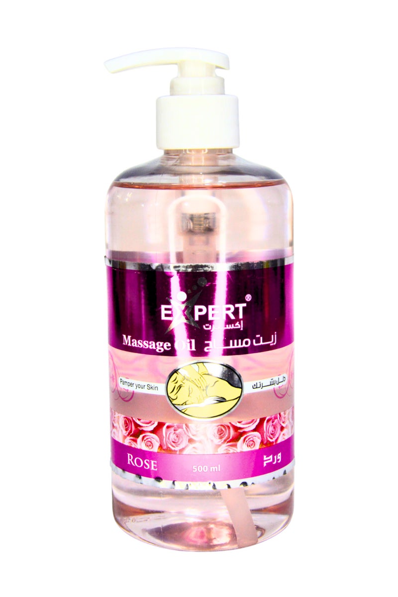 إكسبرت إكسبيرت زيت مساج بالورد – ترطيب عميق لبشرة ناعمة ومشرقة مع إحساس بالانتعاش والراحة – 500 مل