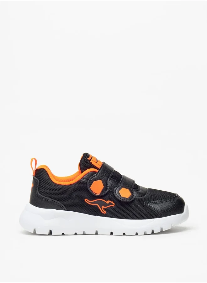 كانغاروس Boys' Textured Sports Shoes with Hook and Loop Closure