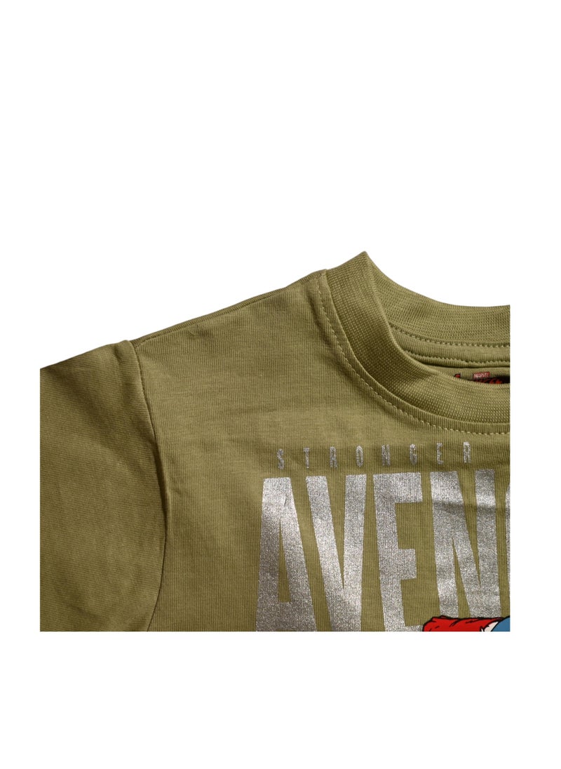 AVENGERS Avengers Graphic Pajama Set, Green and Grey  - Image 3