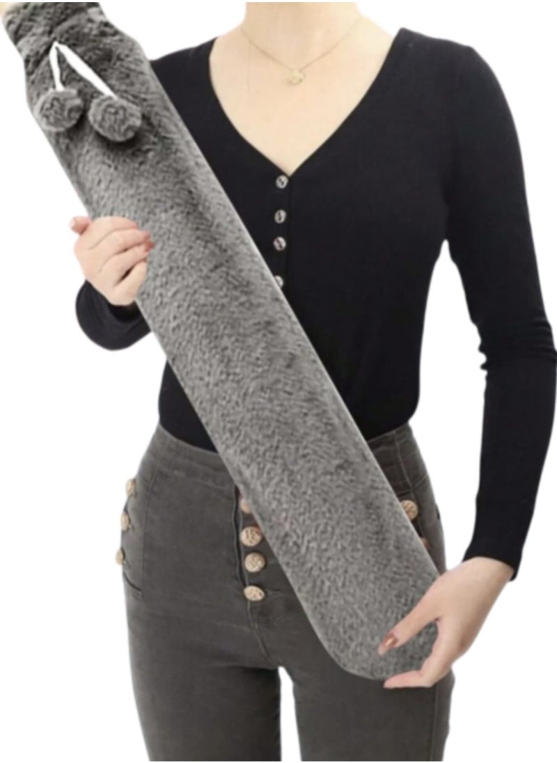 breathe Hot Water Bottle with Soft Fleece Cover Hot Water Bag for Cold and Hot Therapy Pain Relief and Back and Neck and Period Cramps  - Image 5