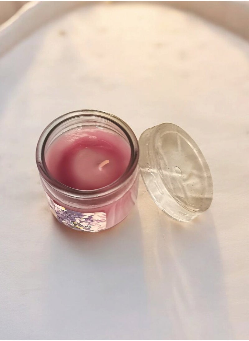 ماينستايز - جرة شمعة معطرة برائحة الليلك مع غطاء - Image 1