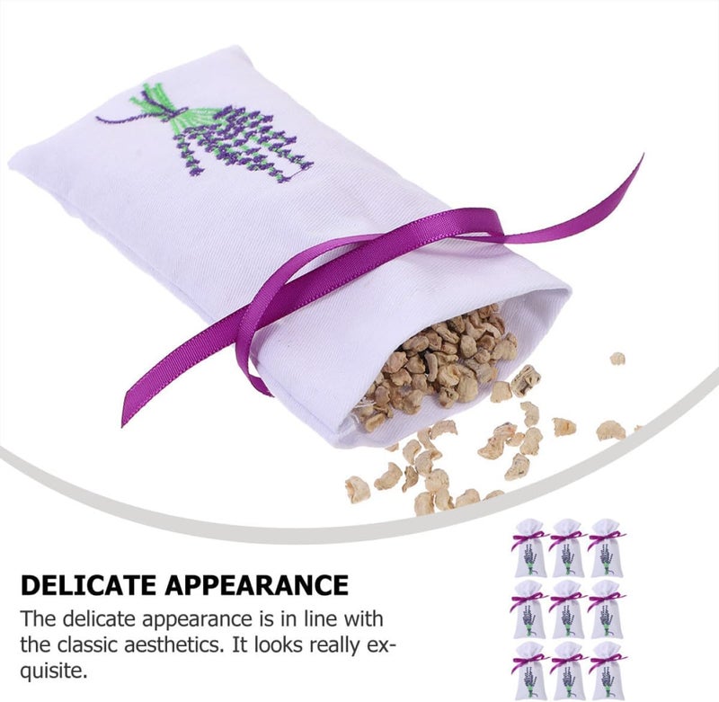 Lavender Sachet Bags 9pcs, Empty Fragrance Drawstring Storage Pouches for Wardrobe, Closet, and Home Décor, Natural Cotton Fabric, Portable Potpourri Sachets for Aromatherapy - Image 3