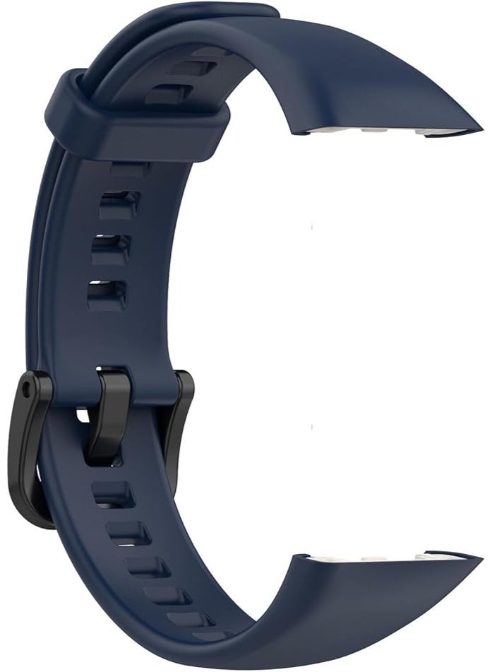 Silicone Replacement Wrist Watch Straps  With Modern Design To Add More Beauty For Huawei 6/6 Pro Honor  band 6 - Navy - Image 2