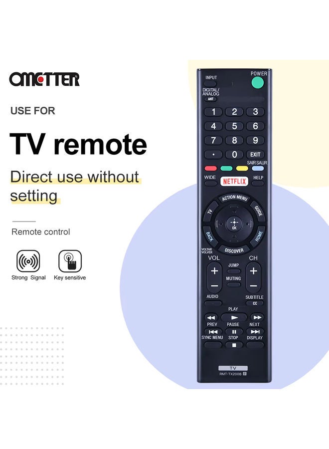 OMETTER جديد لجهاز تحكم التلفاز سوني RMT-TX100U RMT-TX200E RMT-TX200B RMT-TX300U RMT-TX102U RMT-TX200P KD-65XD7504 65XD7505 55XD7005