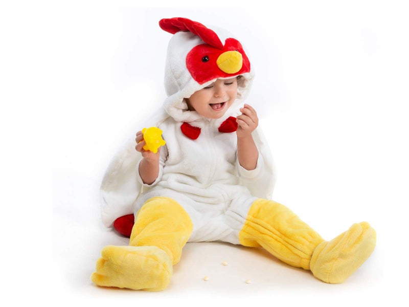 HSCTEK Baby Chicken Costume Infant Chicken Costume for Baby Boys Girls Baby Halloween Costume for Toddler Newborn 69Months