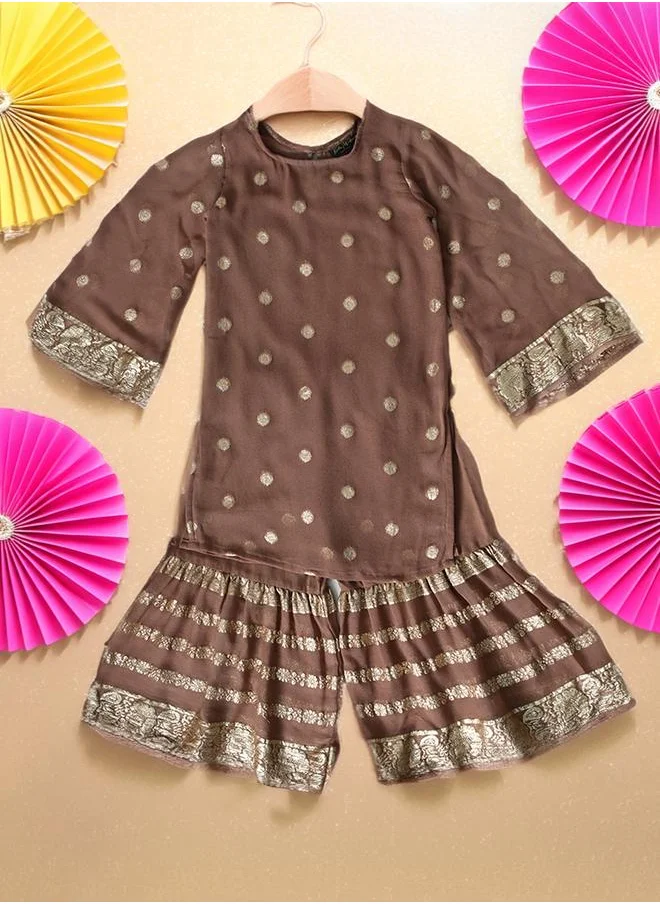 بيلا مودا Bella Moda Printed Long Sleeve Ethnic Top and Pants Set