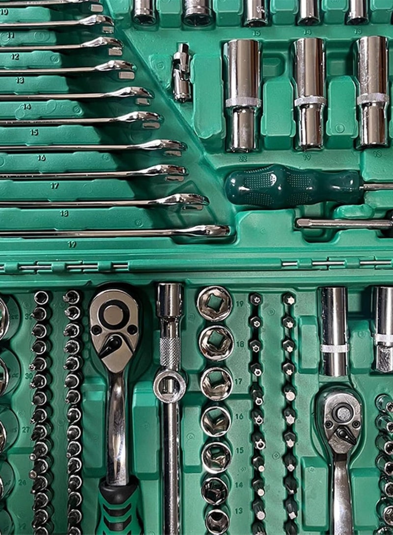 GGOOT 216pcs Combination Drill Bit Set with 72-Tooth, Socket Wrench Hardware Tool Chromium-Vanadium Steel Ratchet Wrench - Image 4