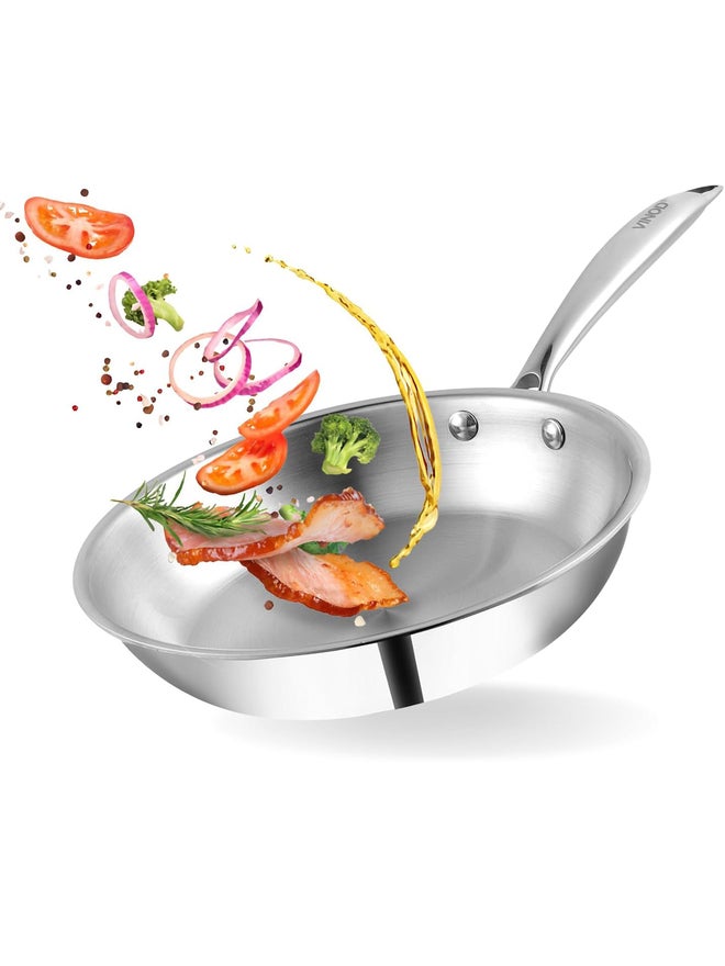 VINOD مقلاة فينود بلاتينيوم ثلاثية الفولاذ المقاوم للصدأ، 20 سم - Image 1