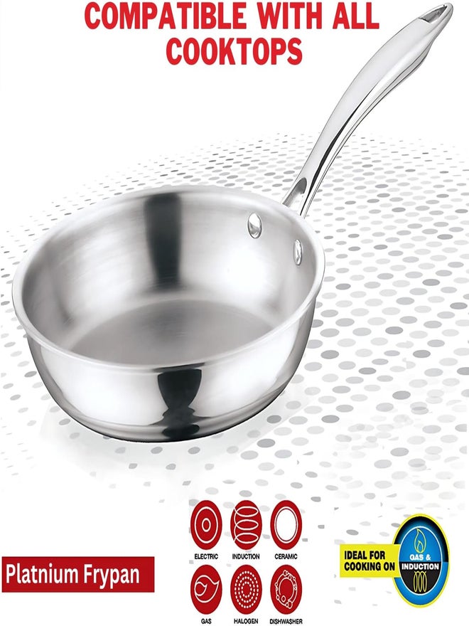 VINOD مقلاة فينود بلاتينيوم ثلاثية الفولاذ المقاوم للصدأ، 20 سم - Image 4