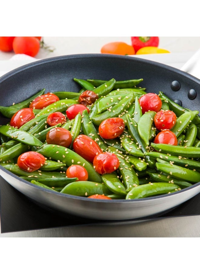 Restaurantware مقلاة ميت لوكس 10 بوصة دائرية، 1 مقلاة غير لاصقة - جاهزة للاستخدام على الموقد الحثي، مقبض مثبت، مقلاة من الفولاذ المقاوم للصدأ، قابلة للغسل في غسالة الصحون، أدوات مطبخ للمنازل أو المطاعم - Image 3