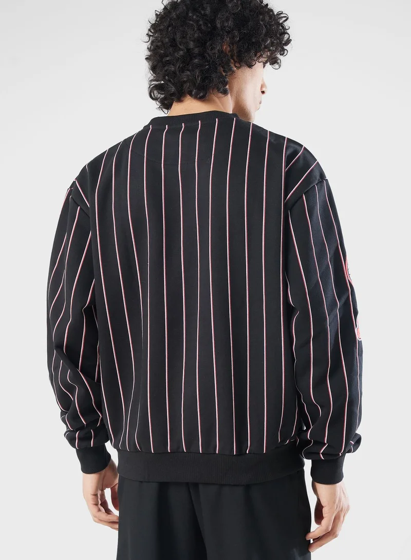Karl Kani Woven Signature Night Rider Pinstripe Sweatshirt
