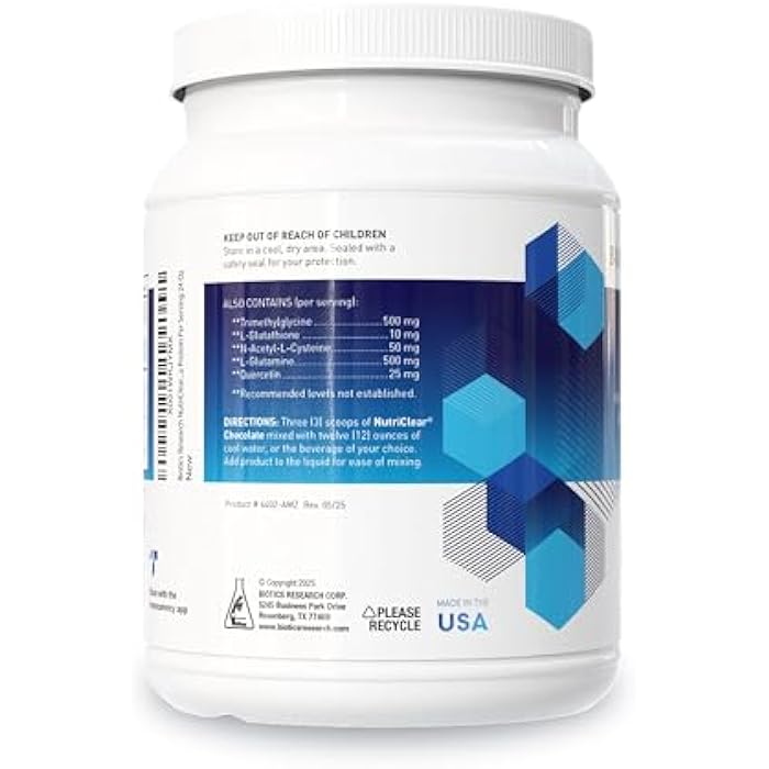 Biotics Research NutriClear Chocolate –Chocolate Powder. Nutritional Support for Detoxification and Metabolic Clearing, Healthy Body Composition, 17 g Organic Pea Protein Per Serving 24 Oz - Image 3