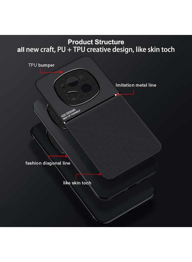 S-TOP Case For Honor Magic6 Pro Classic Tilt Strip Grain Magnetic PC Hybrid TPU Phone Case - Image 5