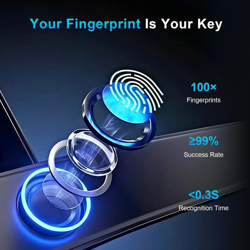 M305TT Smart Fingerprint Door Lock, TTLock Bluetooth App Control, 5 Unlock Ways Fingerprint/Code/7 Cards/2 Keys/App,4585 Mortise, Anti-Theft Button - Image 4