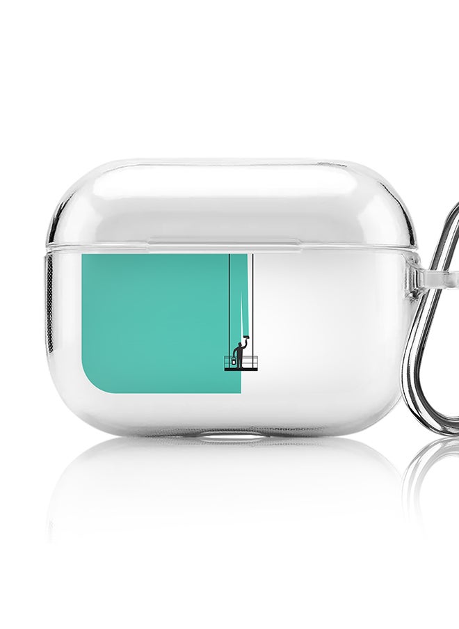 Stylizedd Classic Clear printed Case for Apple AirPods Pro 2nd Generation Thin Transparent Cover [Designed for Apple AirPods Pro 2nd Generation] - Paint Hanger (Green)  - Image 1