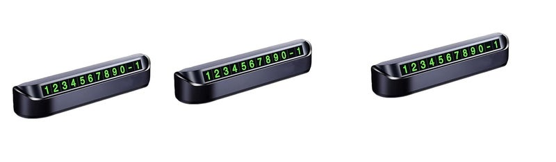 Sakar 3 pcs Car Parking Phone Number Plate | Hidden Temporary Contact Display Sign for Dashboard Rotatable Card Anti-Slip Tag Windshield Use - Image 1