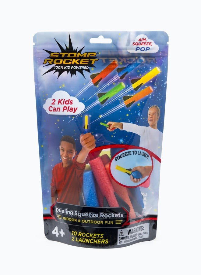 Stomp Rocket The Original Squeeze Rocket, 10 Rockets - Soft Foam Rocket Launcher STEM Gift for Boys & Girls - Ages 4 & Up - Fun Backyard & Outdoor Kids Toys Gifts for Boys & Girls - Image 1