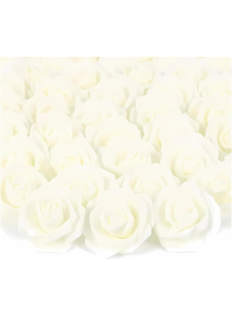 Generic Artificial Fake Flowers for Decoration Natural Rose Romantic Decoration for Occasions Holidays Weddings and Table Decor Off White Color 28 Pieces Large Size  - Image 5