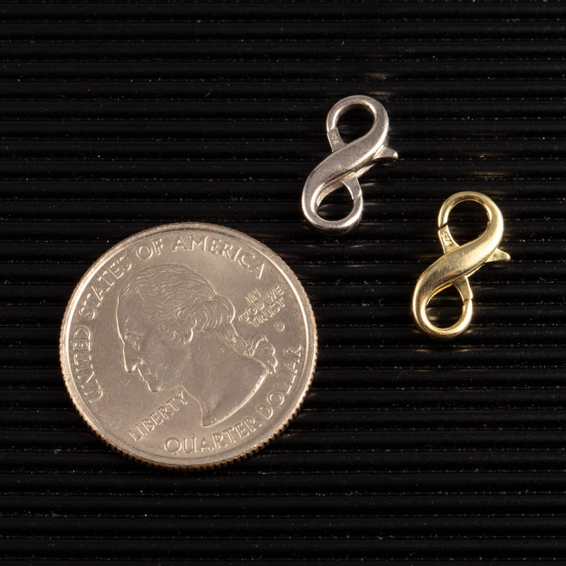 Ash's Choice Lobster Clasp Necklace Bracelet Extender,925 Sterling Silver Plated with 14K Gold Necklace Connector Extender Clasps,Plated 14K Gold Closures Claw for DIY Jewelry Repair(0.55"x0.24",Gold,1P) - Image 3