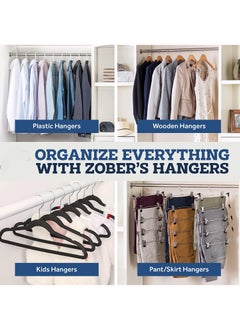 Y&D Red Rose Gold Hook  50-Piece Flocking Clothes Drying Magic Anti Wrinkle Multi Function Anti Slip Hanger  - Image 3