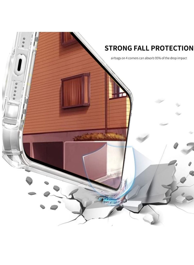 Designed specifically for iPhone 14 pro case,Strong Fall Protection,Anti-Yellowing, Anti-Scratch,360° All-Around Protection Case for iPhone 14 Pro,6.1 Inch-Crystal Clear (Crystal Clear)