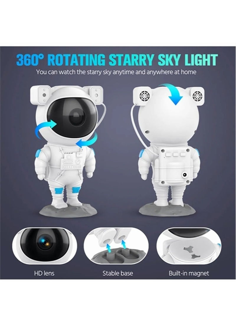 Happy Home Star Projector Galaxy Night Light Astronaut Starry Nebula Ceiling LED Lamp Kids Room Decor Aesthetic 360°Rotation Magnetic Head Light - Image 4