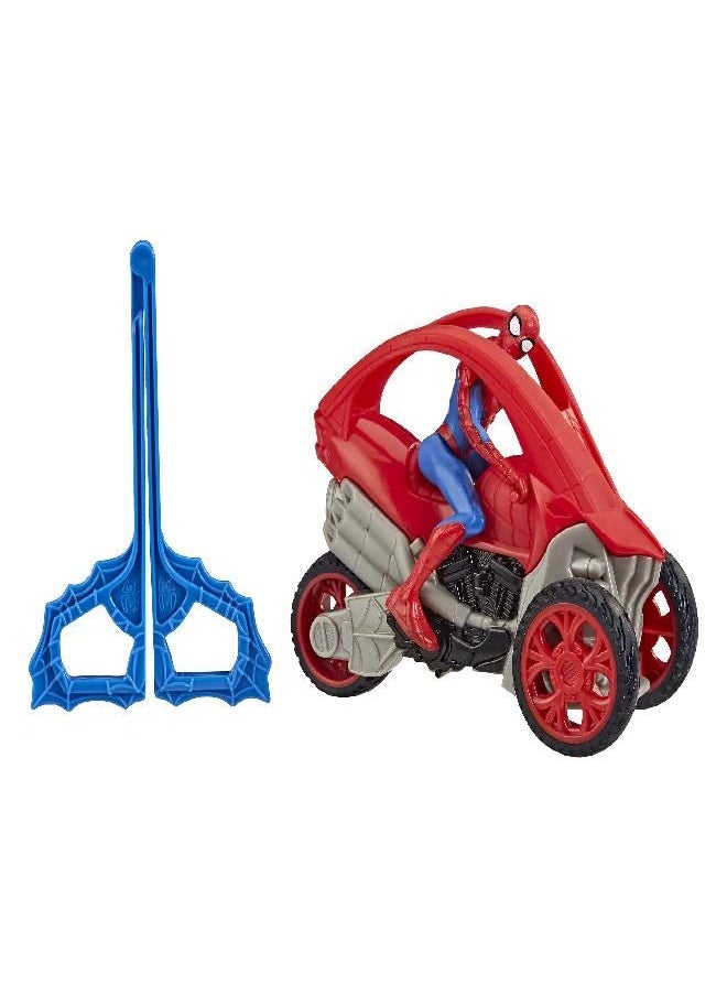 Spider-Man Spider-Man Marvel Stunt Vehicle 6-Inch-Scale Super Hero Action Figure and Vehicle Toy Great Kids for Ages 4 and Up  - Image 3
