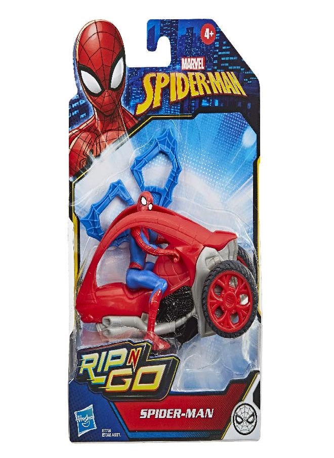 Spider-Man Spider-Man Marvel Stunt Vehicle 6-Inch-Scale Super Hero Action Figure and Vehicle Toy Great Kids for Ages 4 and Up  - Image 5