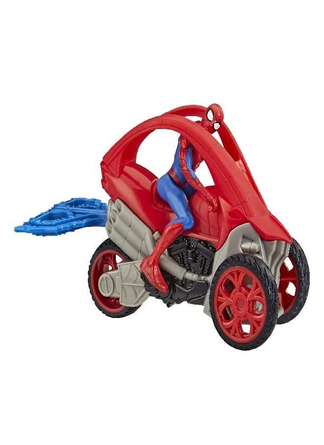 Spider-Man Spider-Man Marvel Stunt Vehicle 6-Inch-Scale Super Hero Action Figure and Vehicle Toy Great Kids for Ages 4 and Up  - Image 4