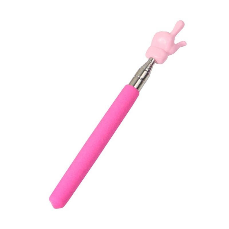 AIKESIWAY Teacher Pointer Sticks FingerPointer for ClassroomTelescoping Hand Pointer Retractable Classroom Pointer Fingers for Elementary School Kindergarten TeacherClassroom Supplies 1 PCS Pink - Image 2