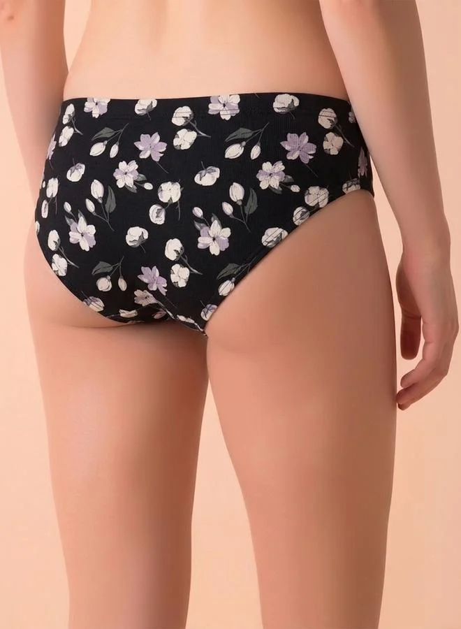 Clovia  Pack of 3-Mid Waist Printed Hipster Panties with Inner Elastic - 100% Cotton for Women | Best Price UAE