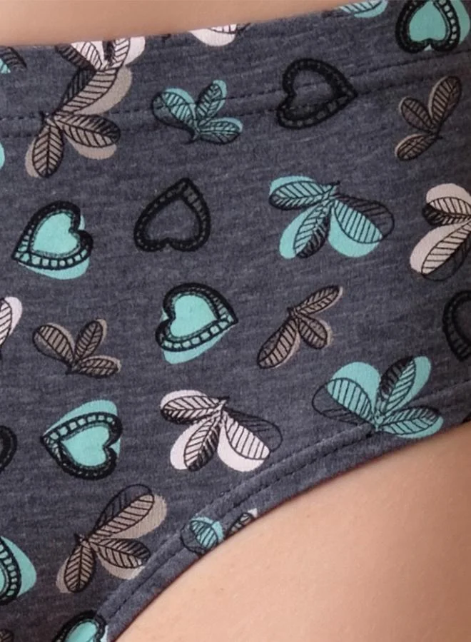 Clovia  Pack of 3-Mid Waist Printed Hipster Panties with Inner Elastic - 100% Cotton for Women | Best Price UAE