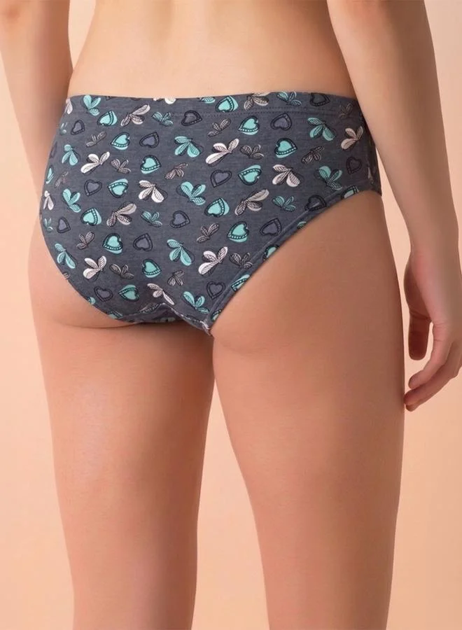 Clovia  Pack of 3-Mid Waist Printed Hipster Panties with Inner Elastic - 100% Cotton for Women | Best Price UAE