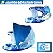 COOLCOOLDEE Pool Float with CanopyCup Holder XL Pool Chair Lounge Float with Adjustable Sun Shade Cover Drink HolderErgonomic HeadrestInflatable Pool Float for AdultsDeep Blue - Image 4