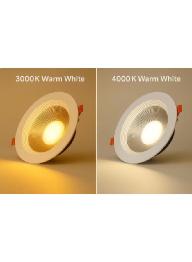 **داون لايت LED COB بقدرة 30 واط | وحدة إضاءة سقفية مدمجة (Recessed) | إضاءة أبيض دافئ 3000 كلفن | موفر للطاقة | سطوع عالٍ | للاستخدام الداخلي** - Image 2