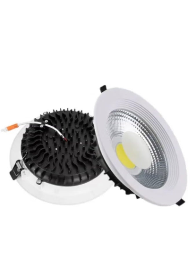 **داون لايت LED COB بقدرة 30 واط | وحدة إضاءة سقفية مدمجة (Recessed) | إضاءة أبيض دافئ 3000 كلفن | موفر للطاقة | سطوع عالٍ | للاستخدام الداخلي** - Image 3