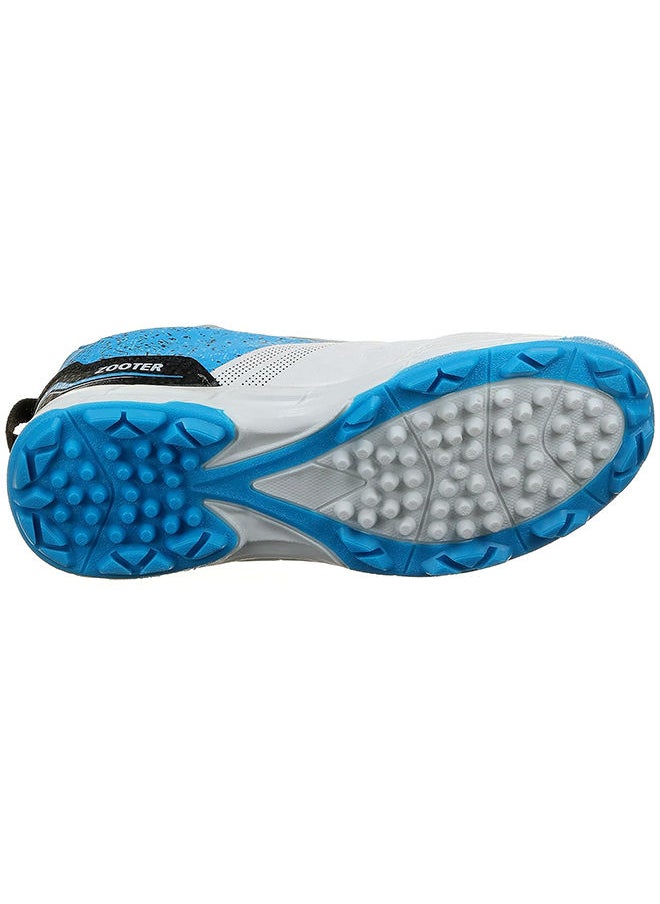 DSC Zooter Cricket Shoe for Men and Boys, Size-7 UK (White-Blue)  - Image 5