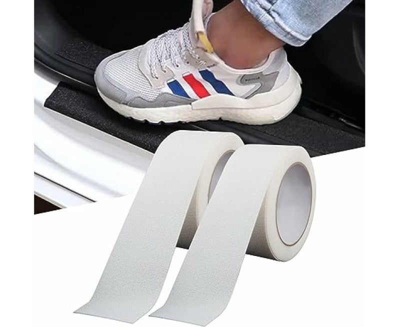 Carbon Fiber Door Sill Protective Film: Durable PEVA Material, Anti-Slip Textured Surface, Waterproof Scratch Resistant - Strong Adhesion, Easy To Install for Vehicle Protection - Image 3