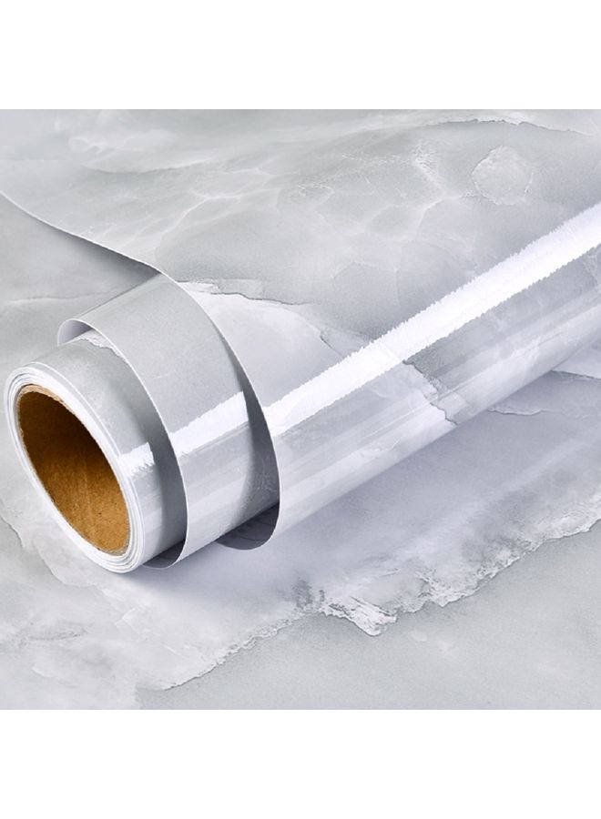 شاربدو ورق حائط ذاتي اللصق ضد الماء للاستخدام على أسطح طاولات المطبخ رمادي 60x200سم - Image 1