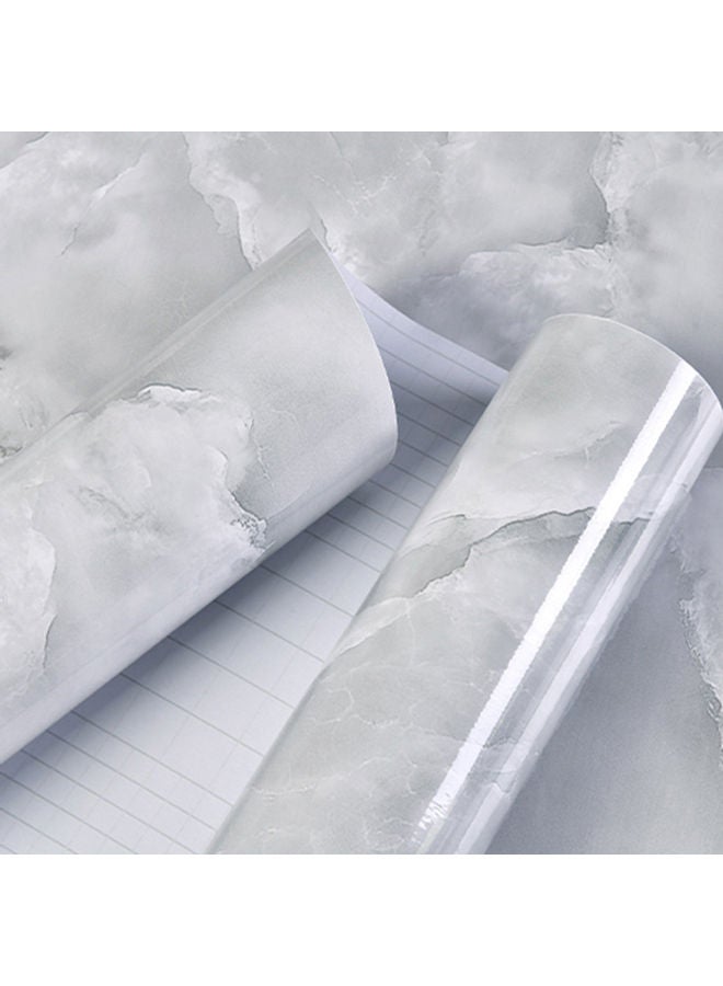 شاربدو ورق حائط ذاتي اللصق ضد الماء للاستخدام على أسطح طاولات المطبخ رمادي 60x200سم - Image 5