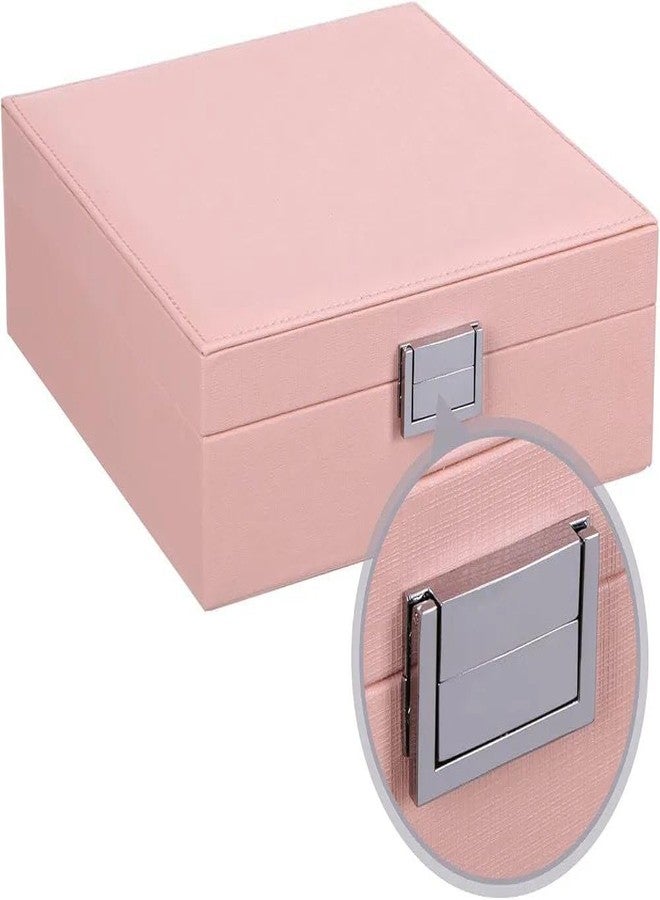 JAMBUVANTI 1Pack, Jewelry Box Organizer for Women Girls, 2 Layers Large Jewelry Organizer Box, Lockable Jewelry Box for Earring, Ring, Necklace, Bracelets, Etc. MULTICOLOR - Image 4