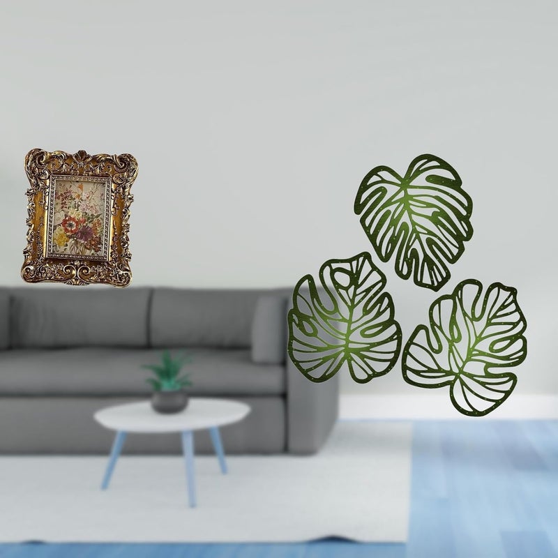 1 Photo Frame Retro Vintage Table Picture Frame Palm Leaves Wall Plaque Artistic Decor Suitable for Living Room Cafe Office Gift Giving - Image 3