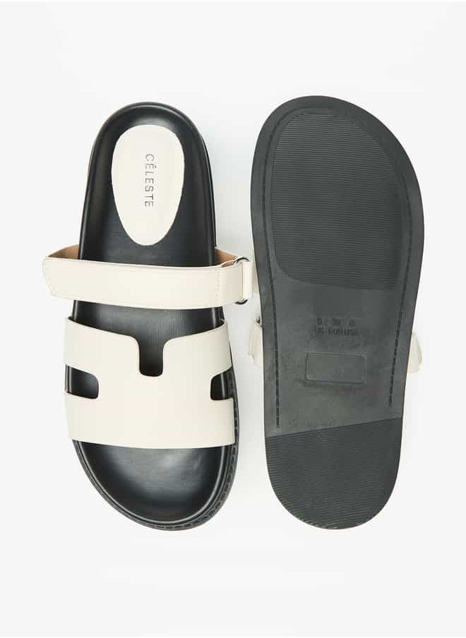 Celeste Women's Solid Slip-On Flat Sandals  - Image 5