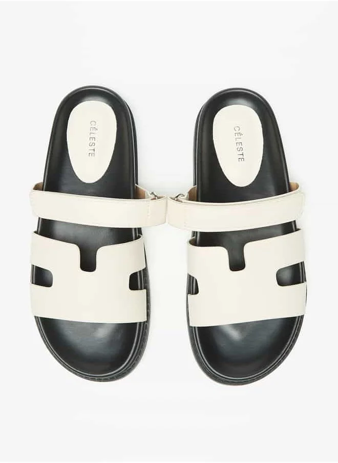 سيليست Women's Solid Slip-On Flat Sandals