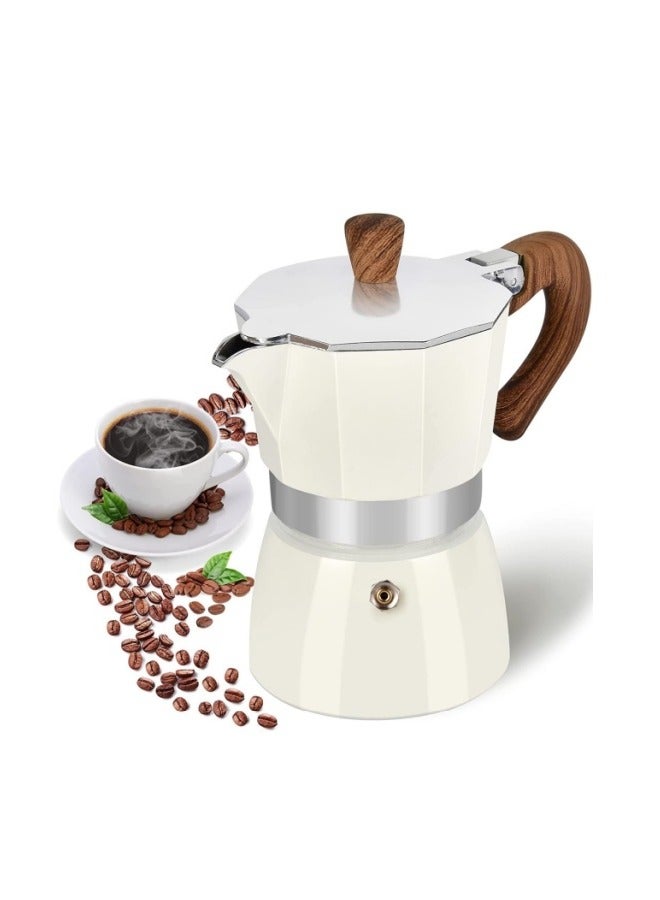 MIXDE Espresso Maker, Moka Pot Manual Cuban Coffee Percolator Machine Premium Aluminum Moka Italian Espresso Greca Coffee Maker - 3 CUP 150ML  - Image 1