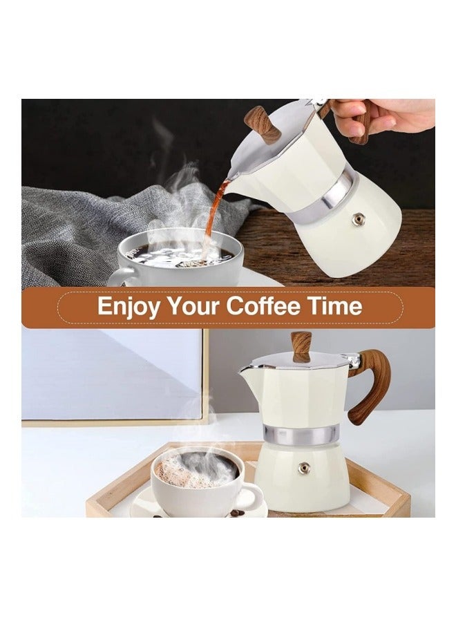 MIXDE Espresso Maker, Moka Pot Manual Cuban Coffee Percolator Machine Premium Aluminum Moka Italian Espresso Greca Coffee Maker - 3 CUP 150ML  - Image 3