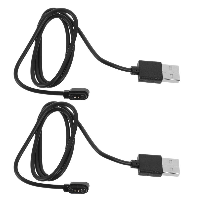 مواد واسعة الاستخدام كابل شحن مغناطيسي من Cabilock، قطعتان لساعة ذكية، سلك شحن USB متوافق مع الساعات العالمية، أسود، موصل 2.5-8 مم، كابل بديل سريع الشحن تصميم أنيق عملي خيارات شراء متنوعة - Image 1