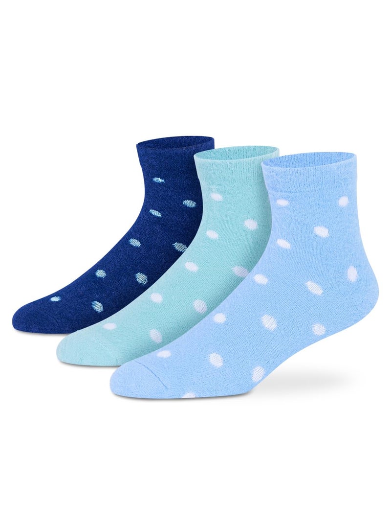 Supersox Crew Length Fuzzy Thermal Control Socks for Women, Breathable, Anti Odour & Moisture Absorbent with a Extra Durable Welt, Ideal For All Day Wear (Pack Of 3) - Image 1